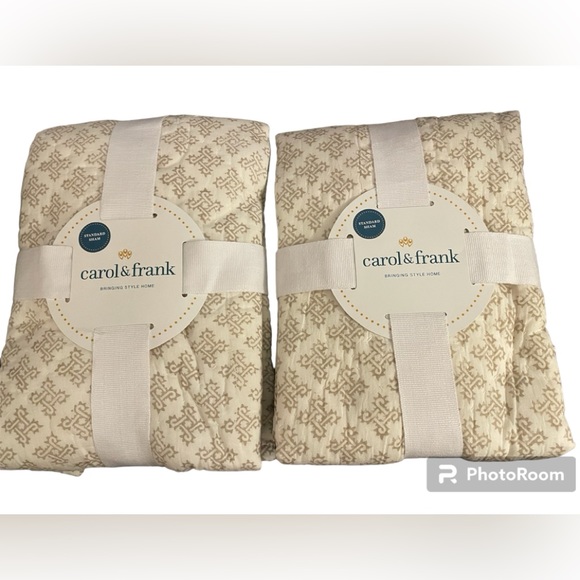 2 / CAROL & FRANK Talley Standard Sham Sham in Dune - Picture 2 of 3